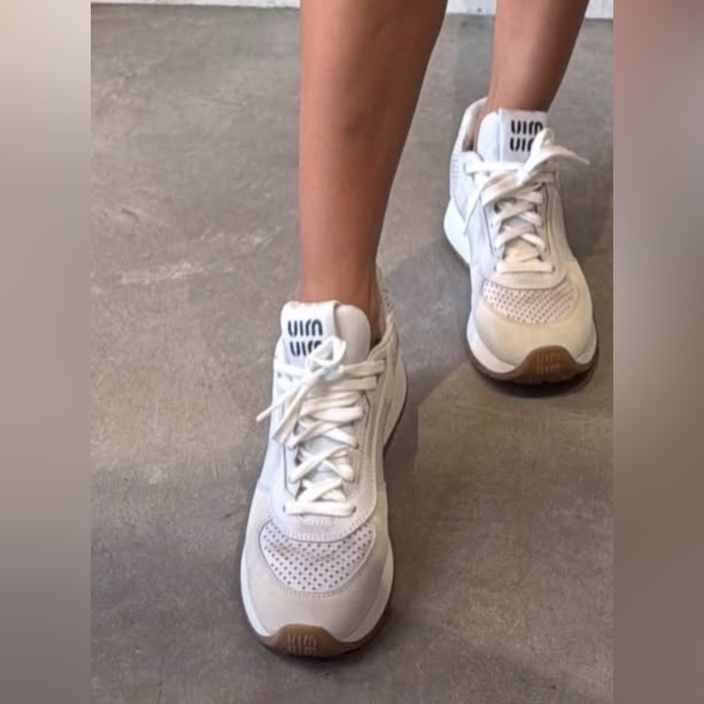 Miu miu women’s size 39 1/2 distressed sneakers